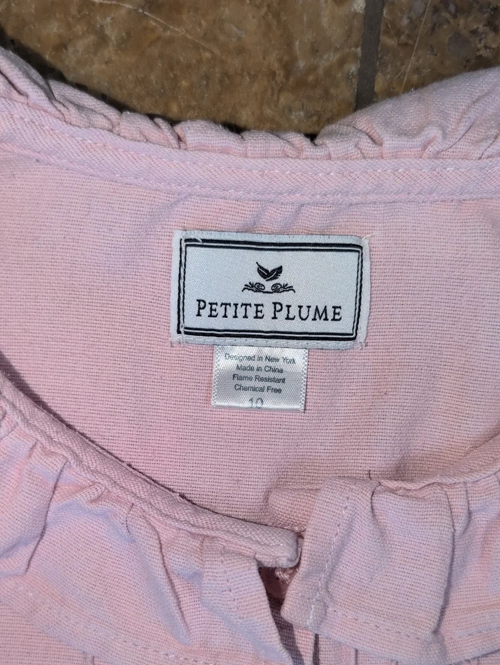 Petite Plume girl's nightgown. Pink. Size 10.